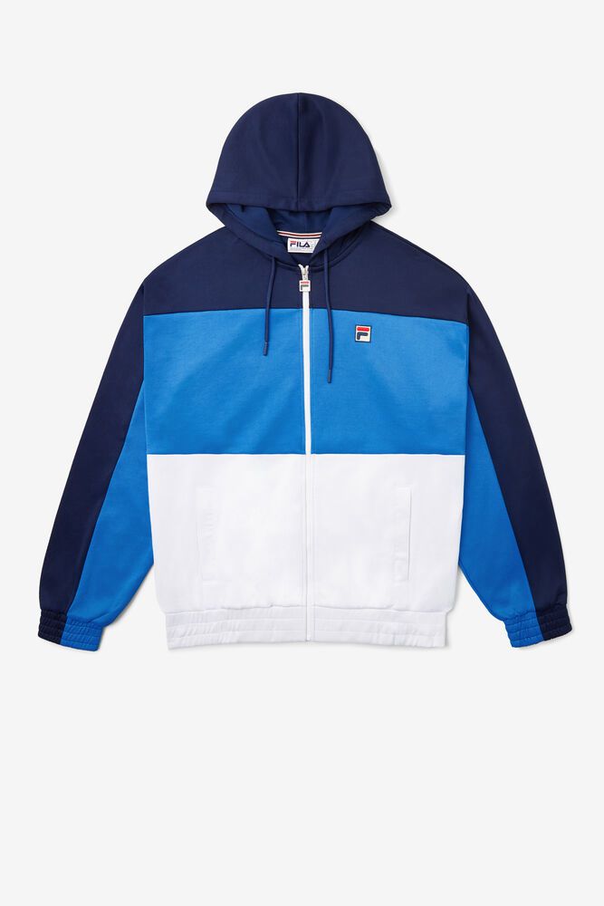 Fila Sky Blue Hoodie Mens - NZ 85439-QFTH